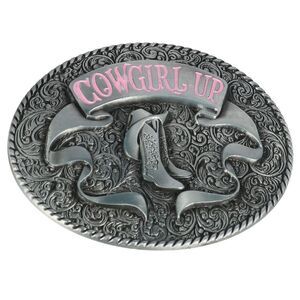 CTM Cowgirl Up Belt Buckle with Boots
